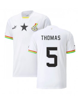 Ghana Thomas Partey #5 Replika Hemmakläder VM 2022 Kortärmad